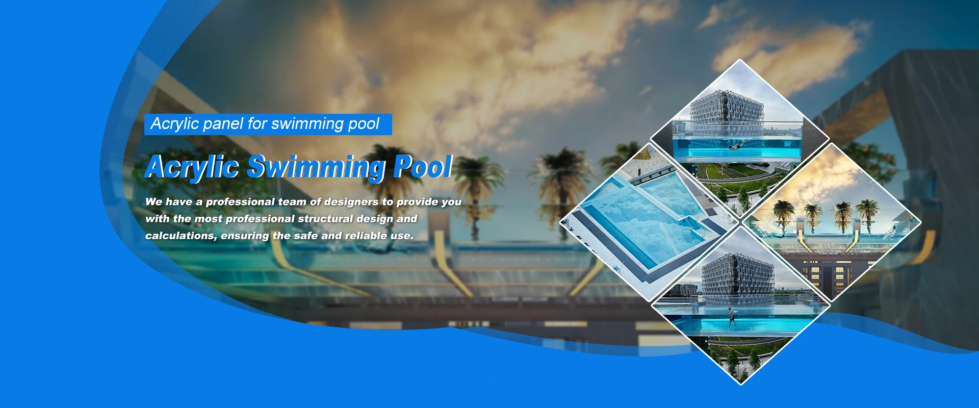 Fabbrica di piscina in famiglia acrilica cinese